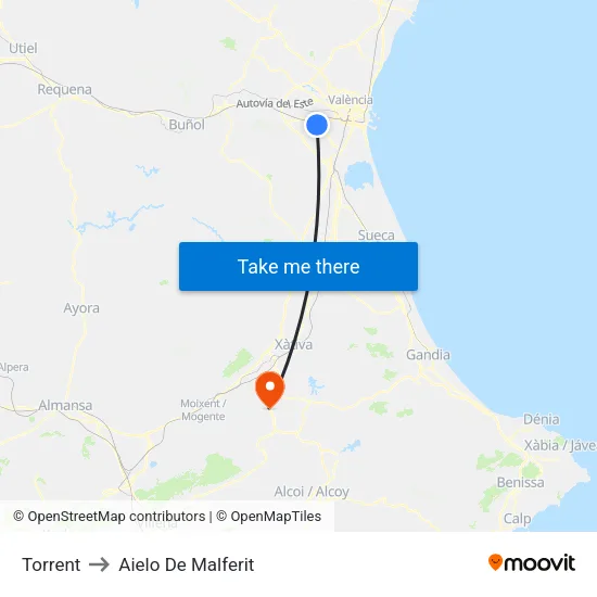 Torrent to Aielo De Malferit map