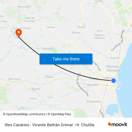 Illes Canàries - Vicente Beltrán Grimal to Chulilla map