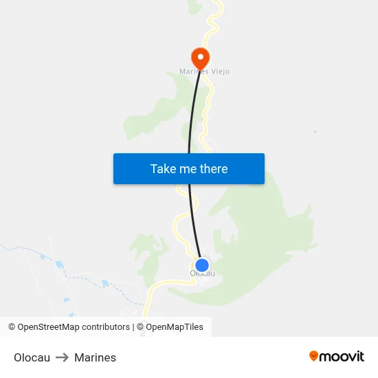 Olocau to Marines map