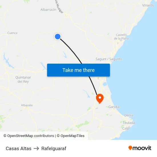 Casas Altas to Rafelguaraf map