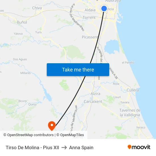 Tirso De Molina - Pius XII to Anna Spain map