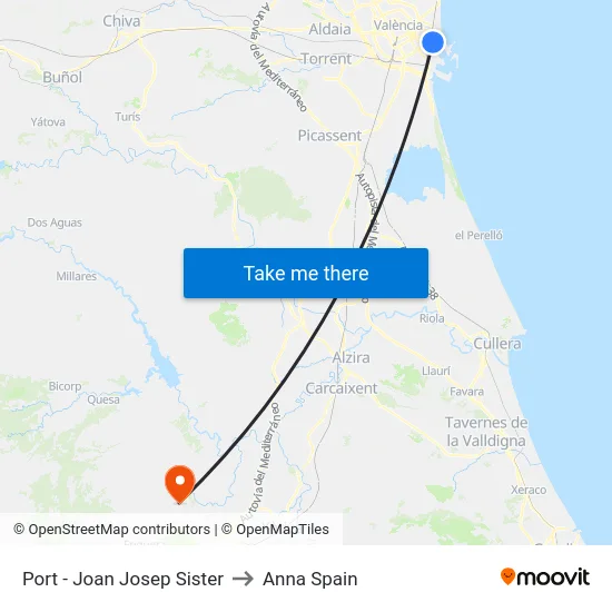 Port - Joan Josep Sister to Anna Spain map