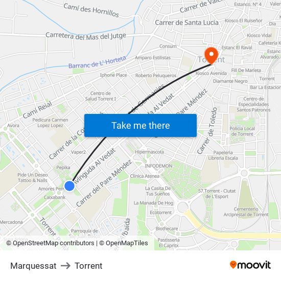 Marquessat to Torrent map