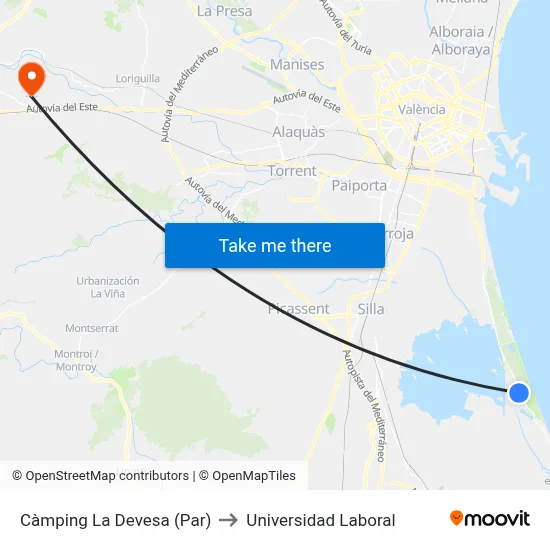 Càmping La Devesa (Par) to Universidad Laboral map
