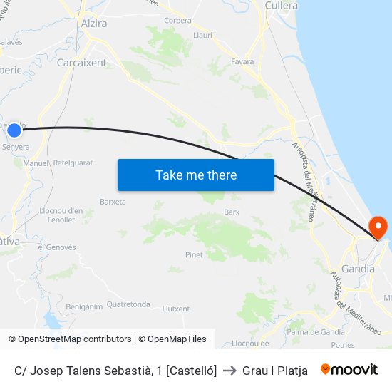C/ Josep Talens Sebastià, 1 [Castelló] to Grau I Platja map