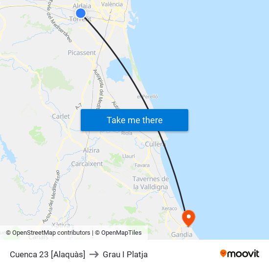 Cuenca 23 [Alaquàs] to Grau I Platja map