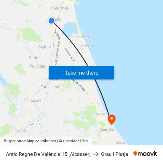 Antic Regne De València 15 [Alcàsser] to Grau I Platja map