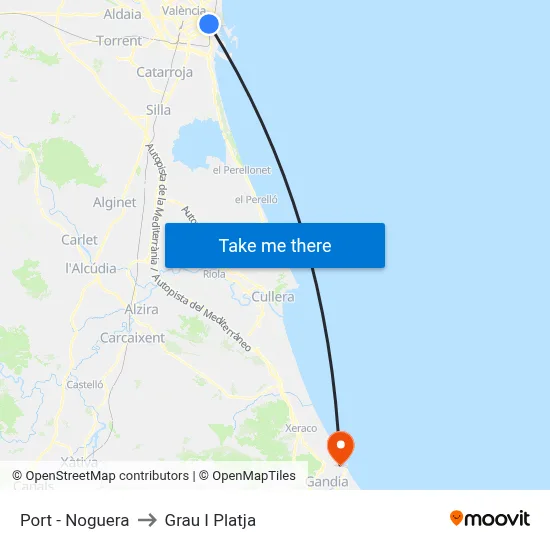 Port - Noguera to Grau I Platja map