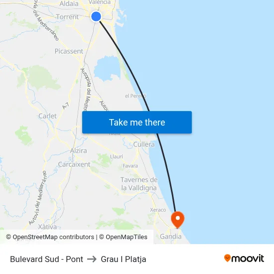 Bulevard Sud - Pont to Grau I Platja map