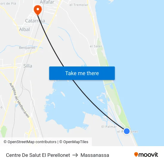 Centre De Salut El Perellonet to Massanassa map