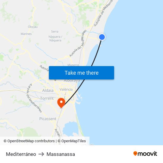 Mediterráneo to Massanassa map