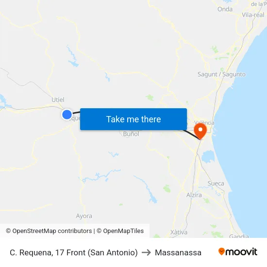 C. Requena, 17 Front (San Antonio) to Massanassa map