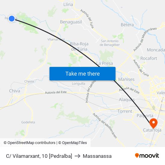 C/ Vilamarxant, 10 [Pedralba] to Massanassa map