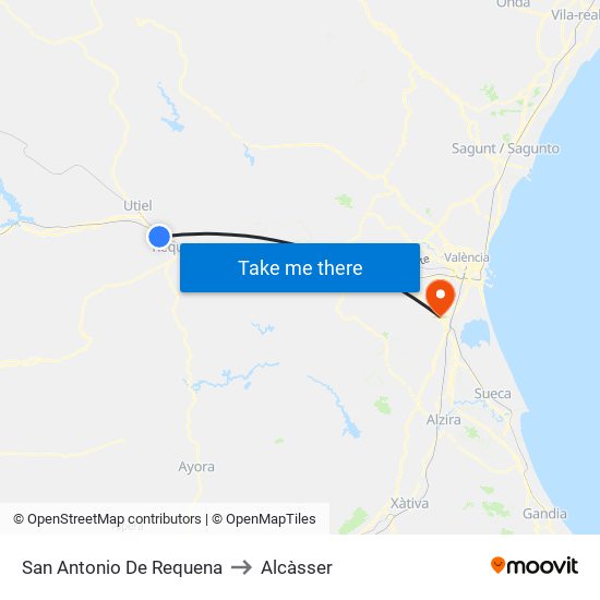 San Antonio De Requena to Alcàsser map