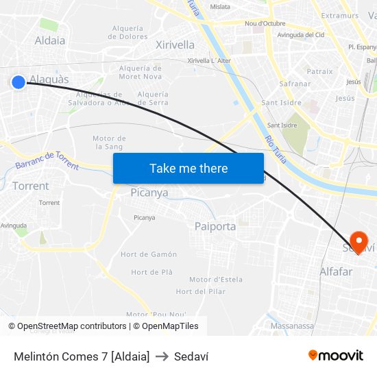 Melintón Comes 7 [Aldaia] to Sedaví map