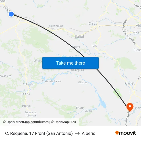 C. Requena, 17 Front (San Antonio) to Alberic map