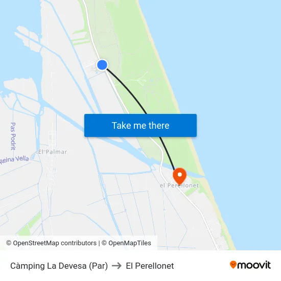Càmping La Devesa (Par) to El Perellonet map