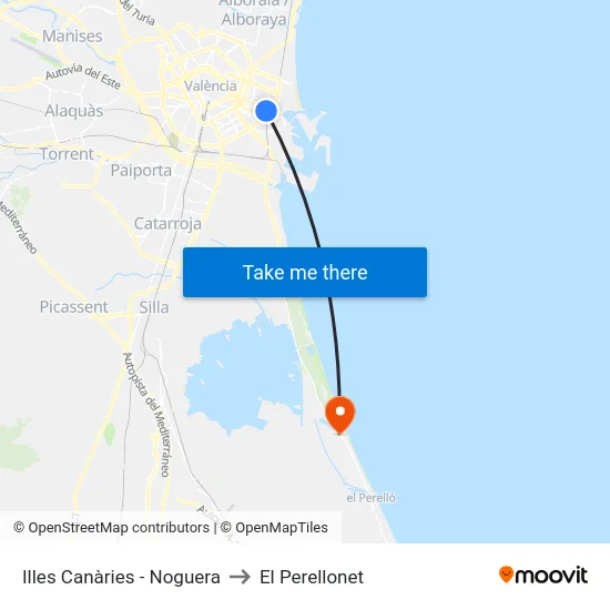 Illes Canàries - Noguera to El Perellonet map