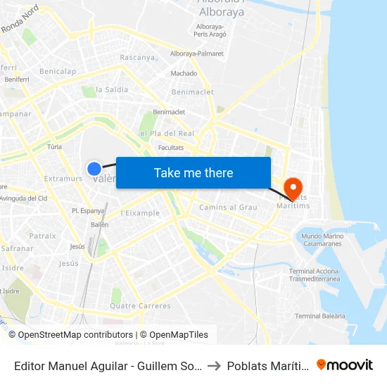 Editor Manuel Aguilar - Guillem Sorolla to Poblats Marítims map