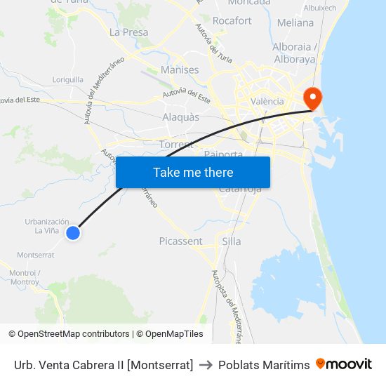 Urb. Venta Cabrera II [Montserrat] to Poblats Marítims map