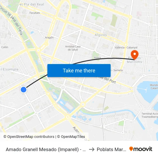 Amado Granell Mesado (Imparell) - Lluís Oliag to Poblats Marítims map