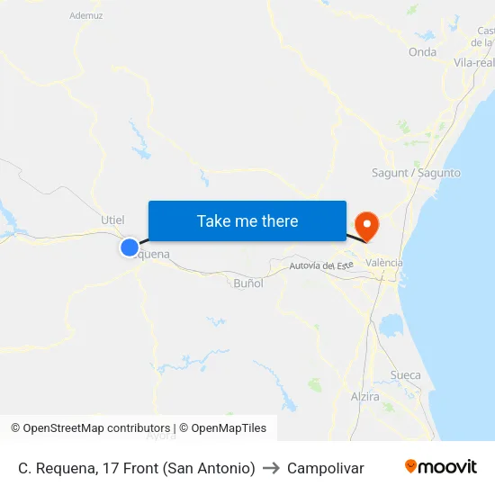 C. Requena, 17 Front (San Antonio) to Campolivar map