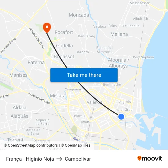 França - Higinio Noja to Campolivar map