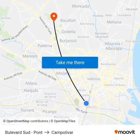 Bulevard Sud - Pont to Campolivar map