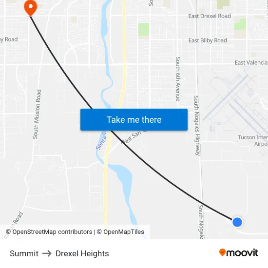 Summit to Drexel Heights map