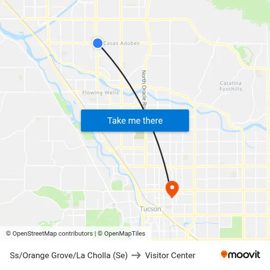 Ss/Orange Grove/La Cholla (Se) to Visitor Center map