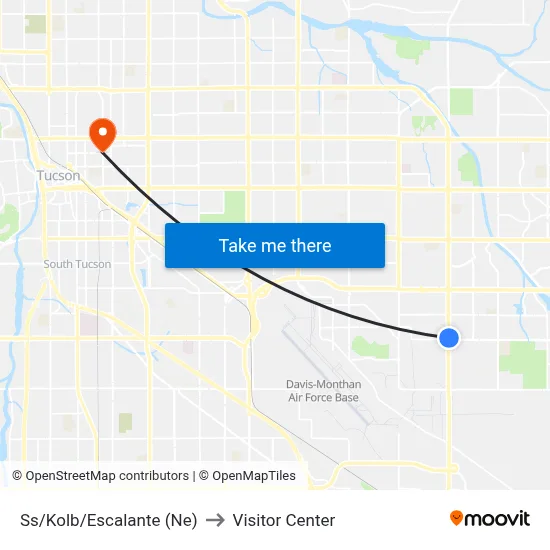 Ss/Kolb/Escalante (Ne) to Visitor Center map