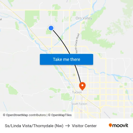 Ss/Linda Vista/Thornydale (Nw) to Visitor Center map