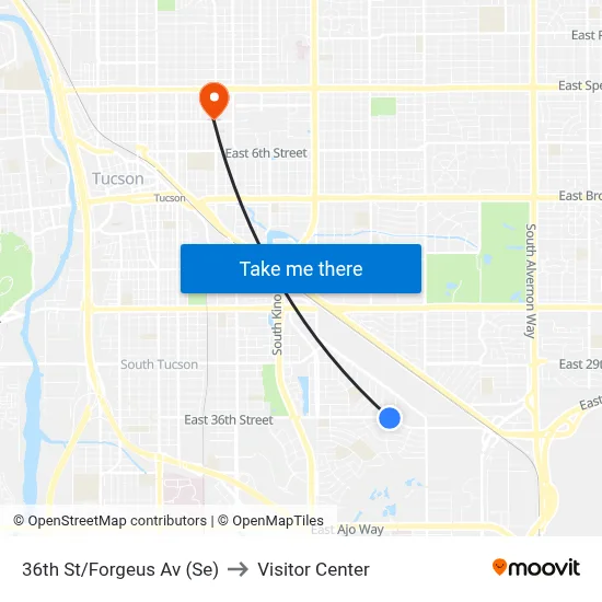 36th St/Forgeus Av (Se) to Visitor Center map