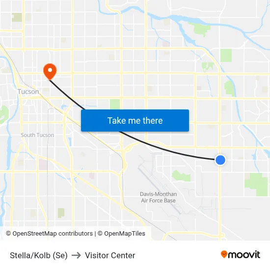 Stella/Kolb (Se) to Visitor Center map