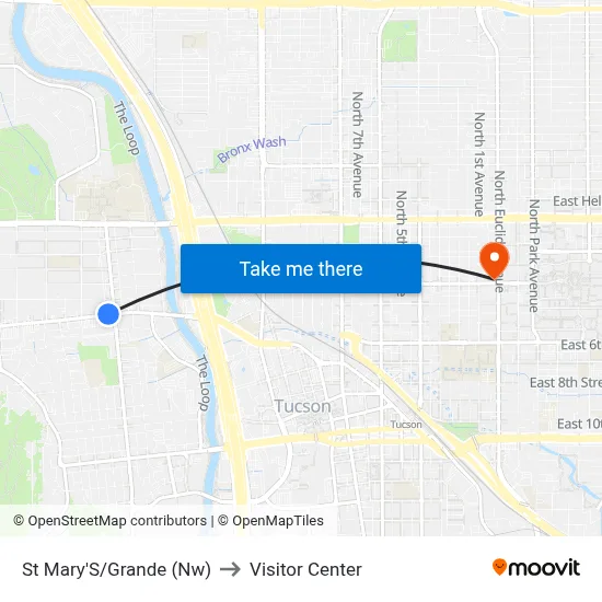 St Mary'S/Grande (Nw) to Visitor Center map