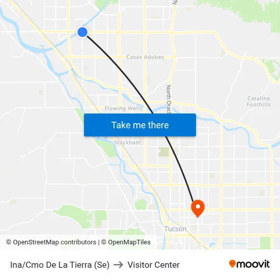 Ina/Cmo De La Tierra (Se) to Visitor Center map