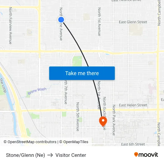 Stone/Glenn (Ne) to Visitor Center map