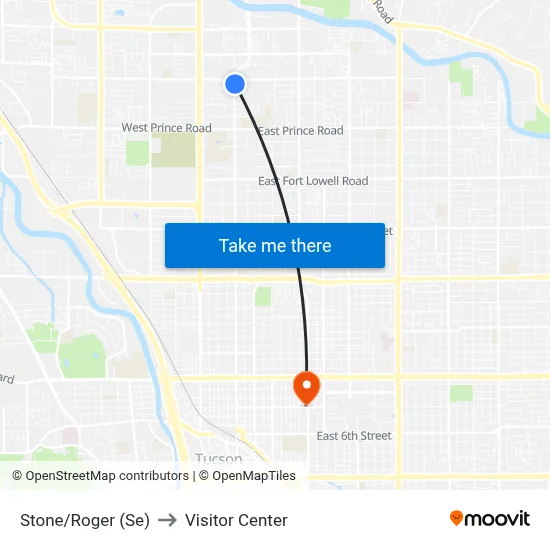 Stone/Roger (Se) to Visitor Center map