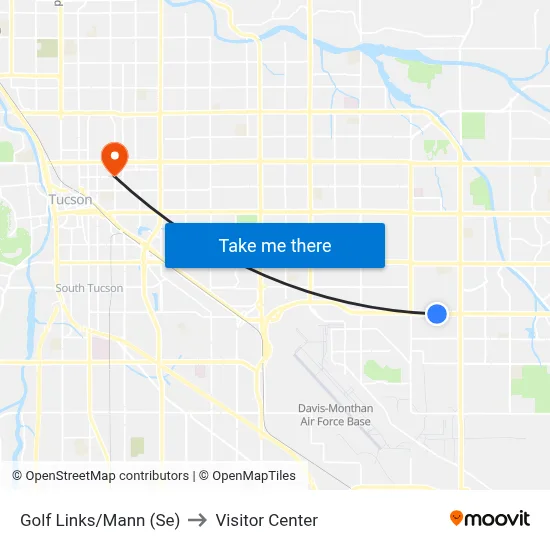 Golf Links/Mann (Se) to Visitor Center map