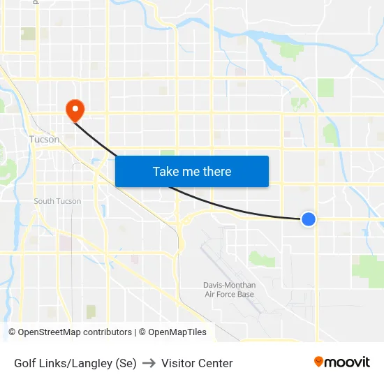 Golf Links/Langley (Se) to Visitor Center map