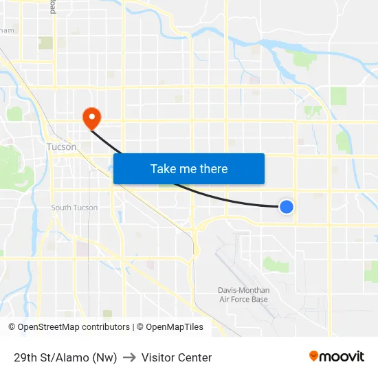 29th St/Alamo (Nw) to Visitor Center map