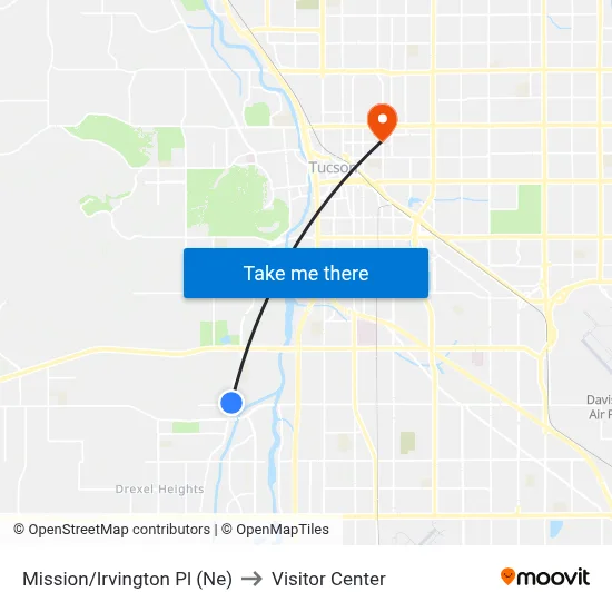 Mission/Irvington Pl (Ne) to Visitor Center map