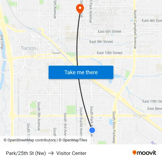 Park/25th St (Nw) to Visitor Center map