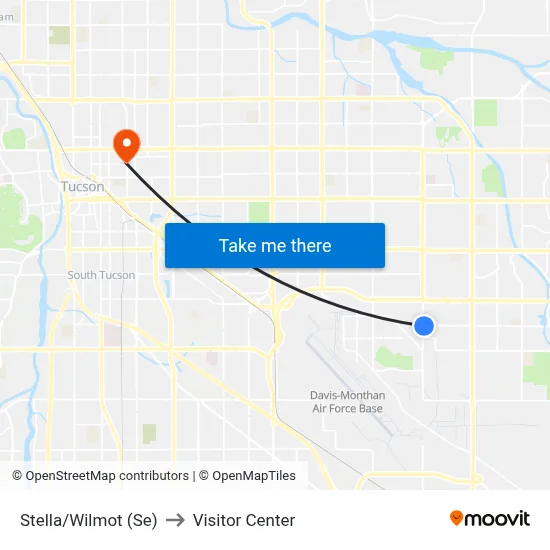 Stella/Wilmot (Se) to Visitor Center map