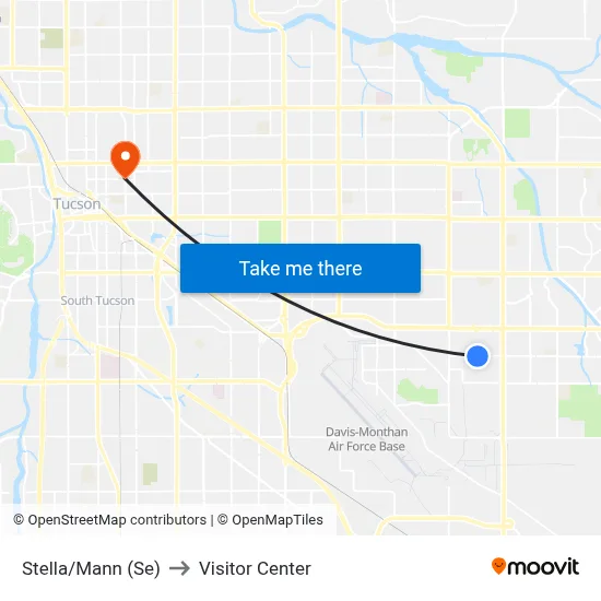 Stella/Mann (Se) to Visitor Center map