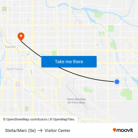 Stella/Marc (Se) to Visitor Center map