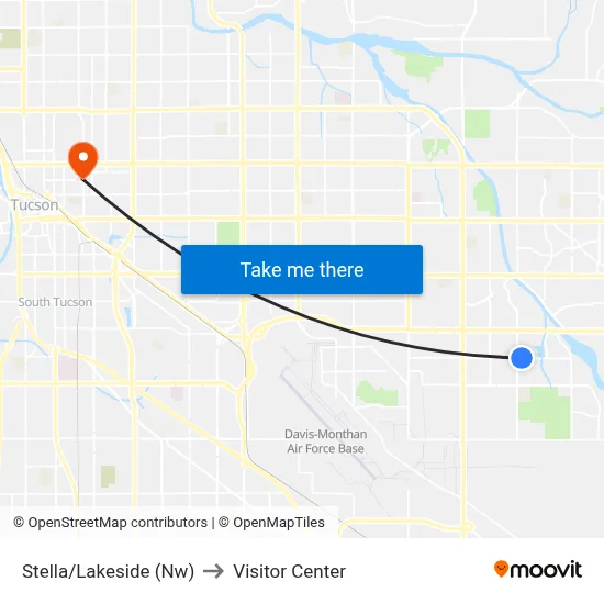 Stella/Lakeside (Nw) to Visitor Center map