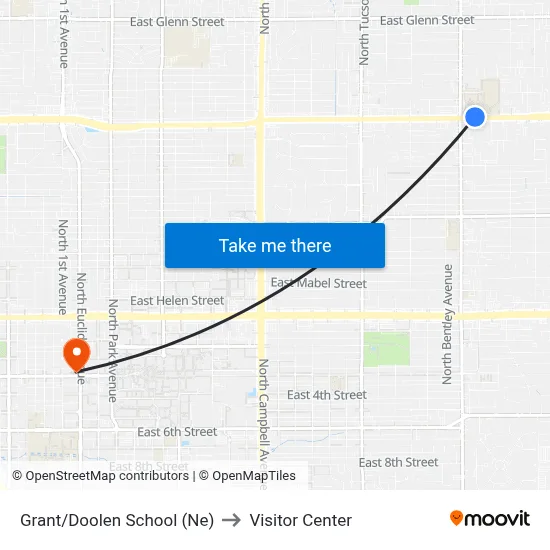Grant/Doolen School (Ne) to Visitor Center map