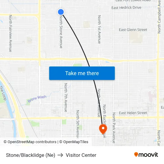 Stone/Blacklidge (Ne) to Visitor Center map