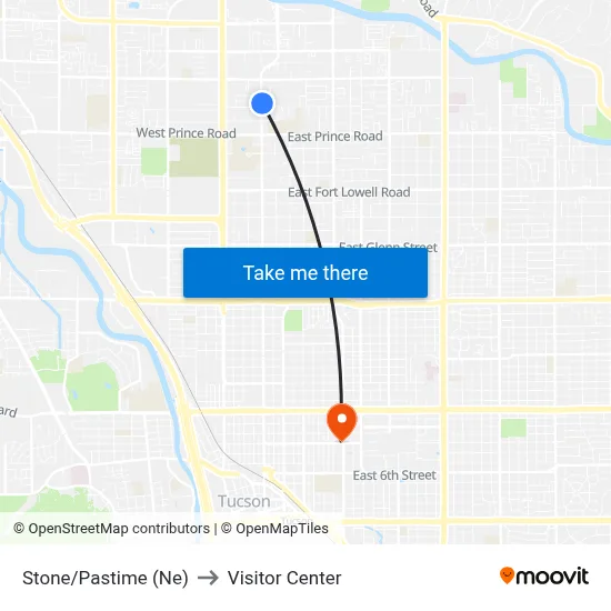 Stone/Pastime (Ne) to Visitor Center map